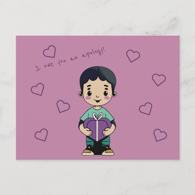 Carte Postale Je vous dois des excuses (Devant)
