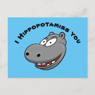 Carte Postale Je Vous Hippopotamiss