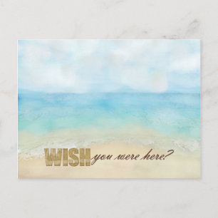 Carte Postale Je vous souhaite ici, plage