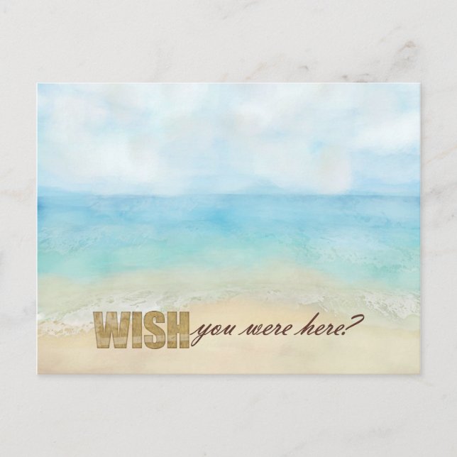 Carte Postale Je vous souhaite ici, plage (Devant)