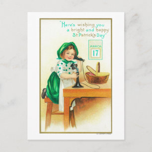 Carte Postale Je vous souhaite une St. Patrick brillante et heur