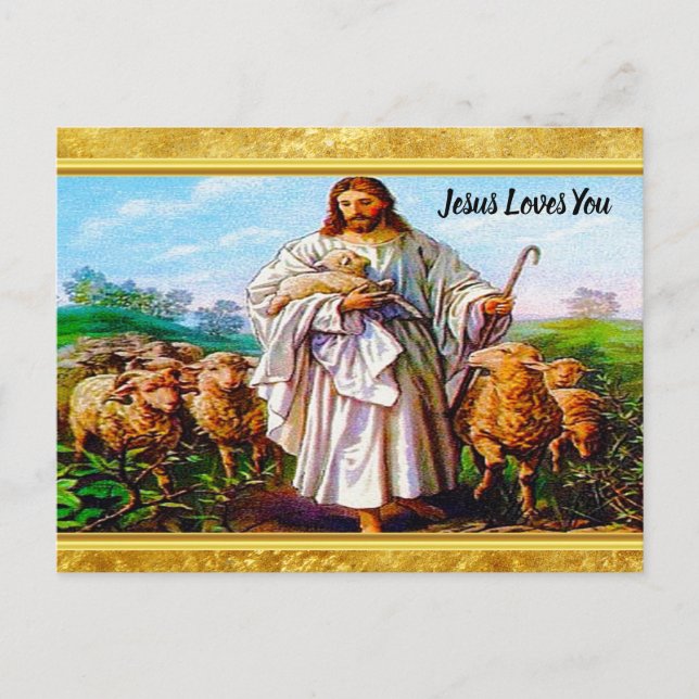 Carte Postale Jean 10:7-21 Je suis le bon berger (Devant)