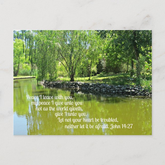 Carte Postale Jean 14:27 Paix Je pars avec toi... (Devant)