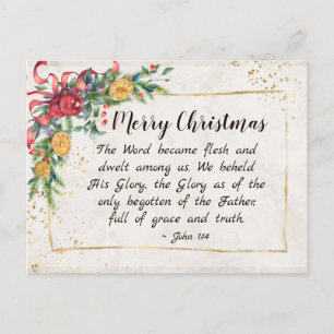 Carte Postale Jean 1:14 La Parole devint Flesh, Noël