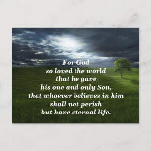 Carte Postale Jean 3:16 Pour Dieu si aimé; Chemin vers la vie ét