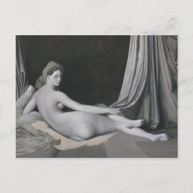 Carte Postale Jean Auguste Dominique Ingres | Odalisque en Grisa (Devant)
