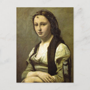Carte Postale Jean-Baptiste-Camille Corot La Femme à la perle