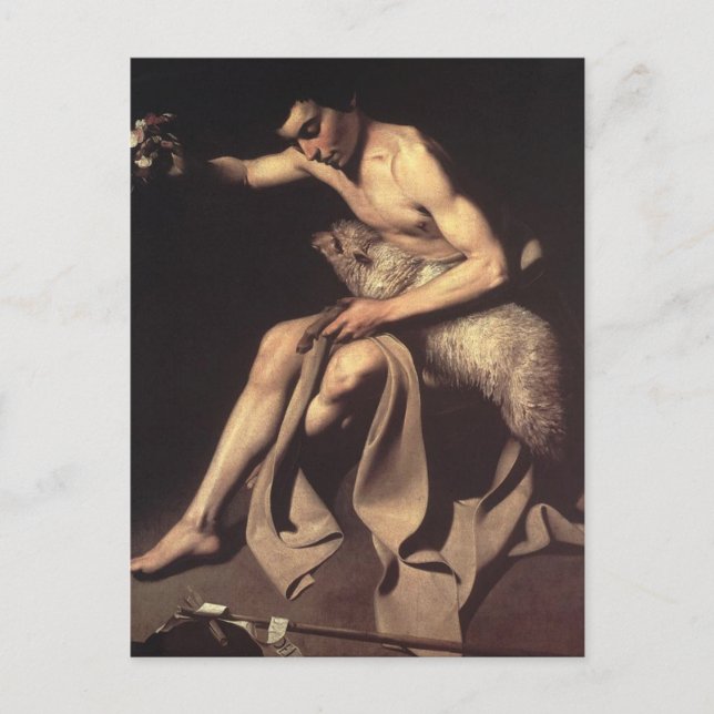 Carte postale Jean-Baptiste par Caravage (Devant)