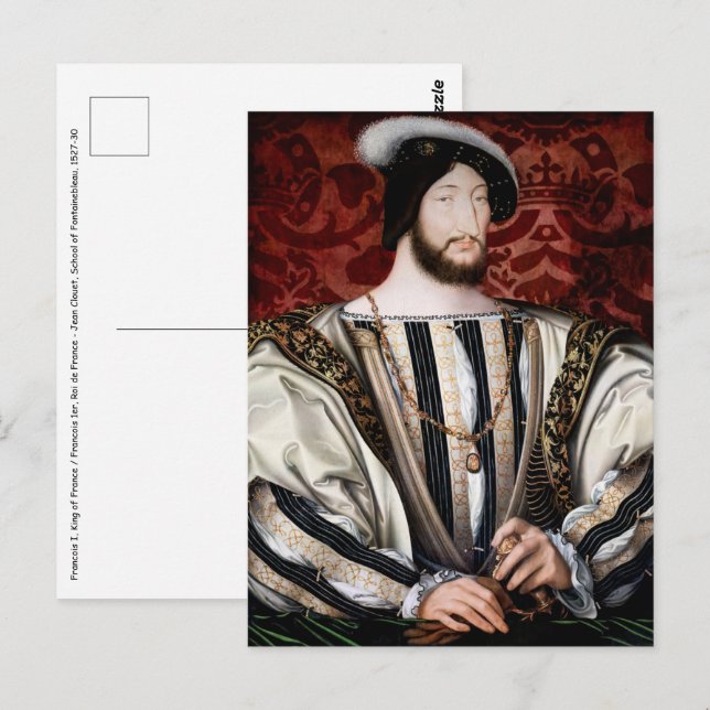 Carte Postale Jean Clouet - François Ier, roi de France (Devant / Derrière)