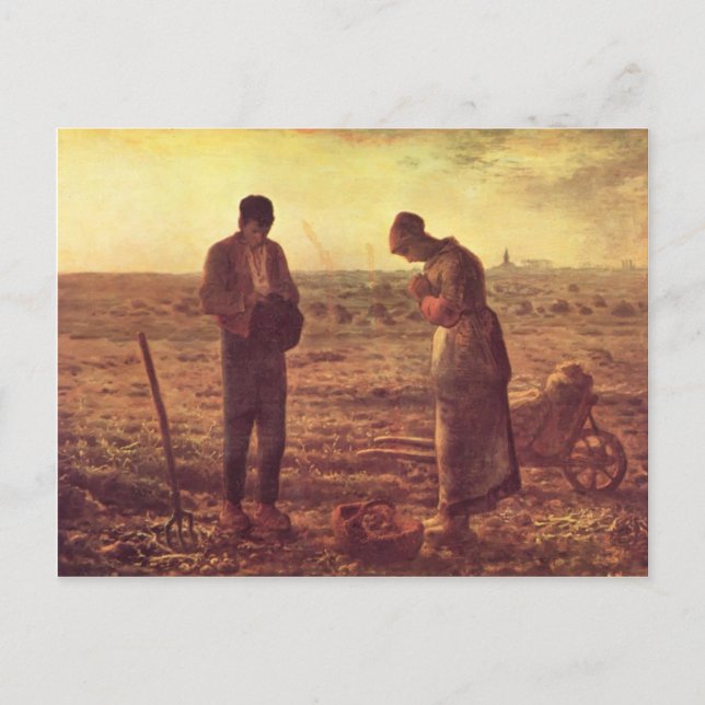 Carte Postale Jean-François Millet - L'Angelus (Devant)