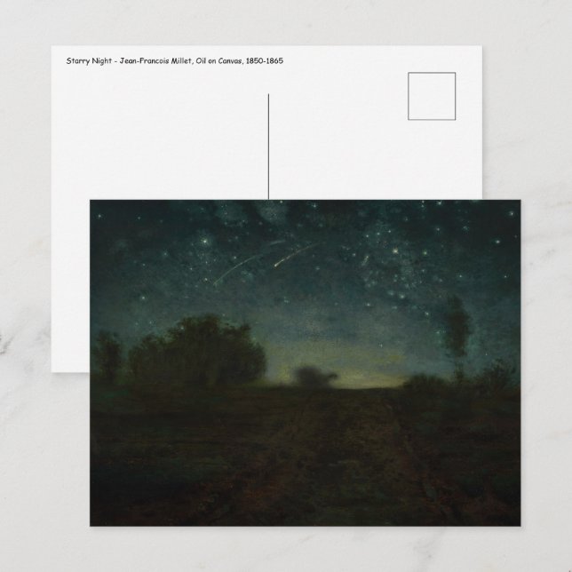 Carte Postale Jean-François Millet - Nuit étoilée (Devant / Derrière)