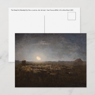 Carte Postale Jean-Francois Millet - Plié, Lune 1872