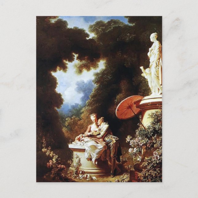 Carte Postale Jean-Honore Fragonard - La confession de l'amour (Devant)