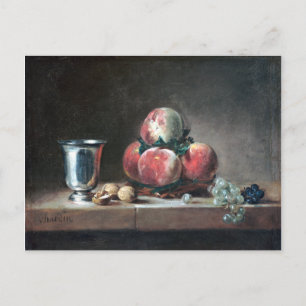 Carte Postale Jean-Siméon Chardin La vie morte avec les pêches