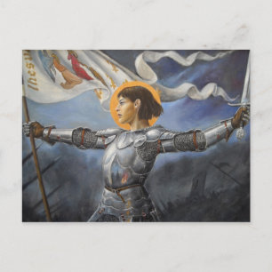 Carte Postale Jeanne d'Arc avec bannière