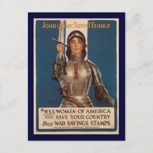 Carte Postale Jeanne D'Arc Deuxième Guerre Mondiale