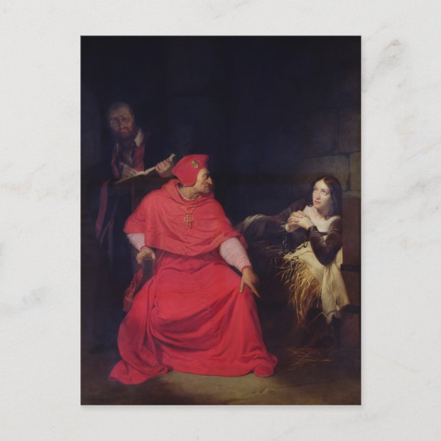 Carte Postale Jeanne d'Arc et Cardinal de Winchester (Devant)