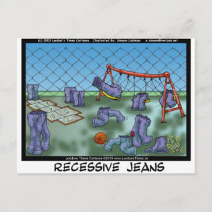 Carte Postale Jeans Récessive Drôle Cadeaux Tee - shirts et Obje
