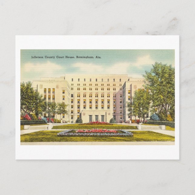 Carte Postale Jefferson County Court House à Birmingham, Ala. (Devant)