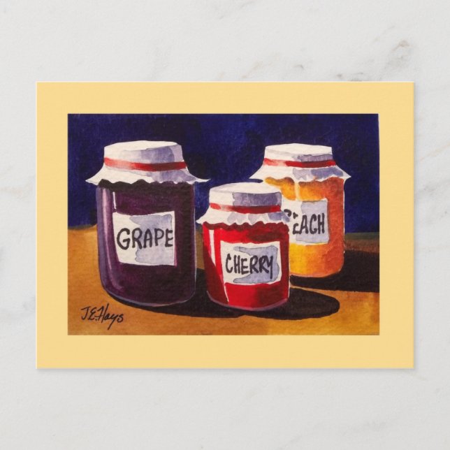Carte postale Jelly Jars de grand-mère (Devant)