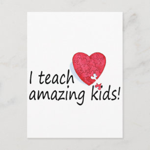 Carte Postale J'Enseigne aux enfants Extraordinaires