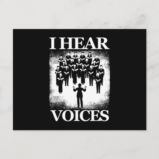Carte Postale J'Entends Le Conducteur De Voix Choral Music Choru (Devant)