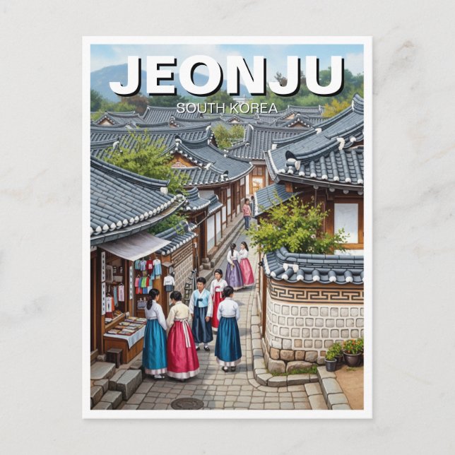Carte Postale Jeonju Hanok Village Corée du Sud (Devant)