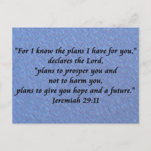 Carte Postale jeremiah 29