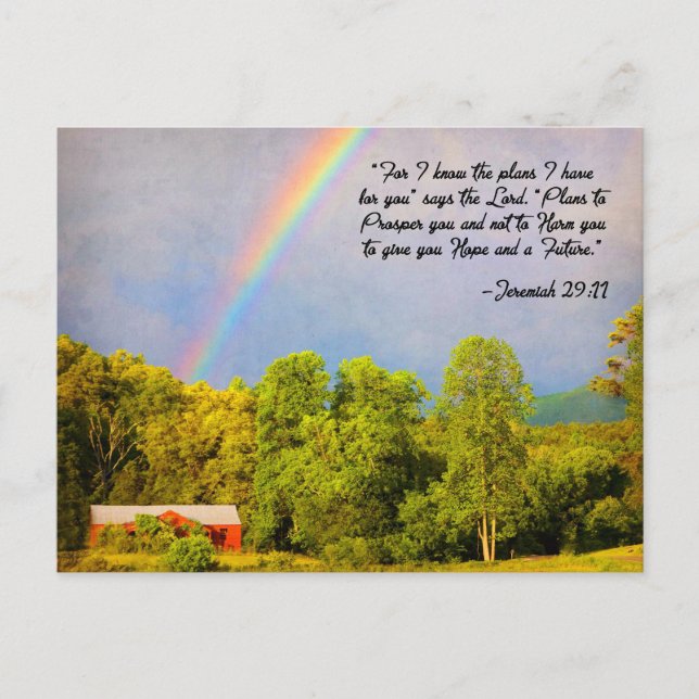 Carte postale - Jérémie 29:11 Car je connais les p (Devant)