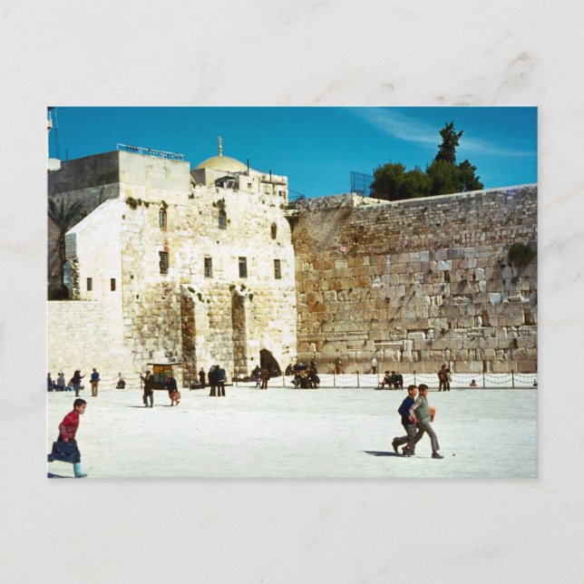 Carte Postale Jérusalem, le mur occidental (Devant)