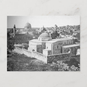 Carte Postale Jérusalem telle qu'elle est apparue vers 1891.