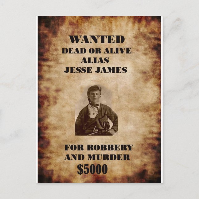 Carte Postale jesse james (Devant)