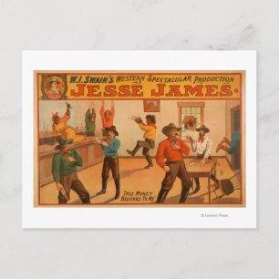 Carte Postale Jesse James Production Spectaculaire Occidentale