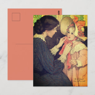 Carte Postale Jessie Wilcox Smith "Le bonnet rose"