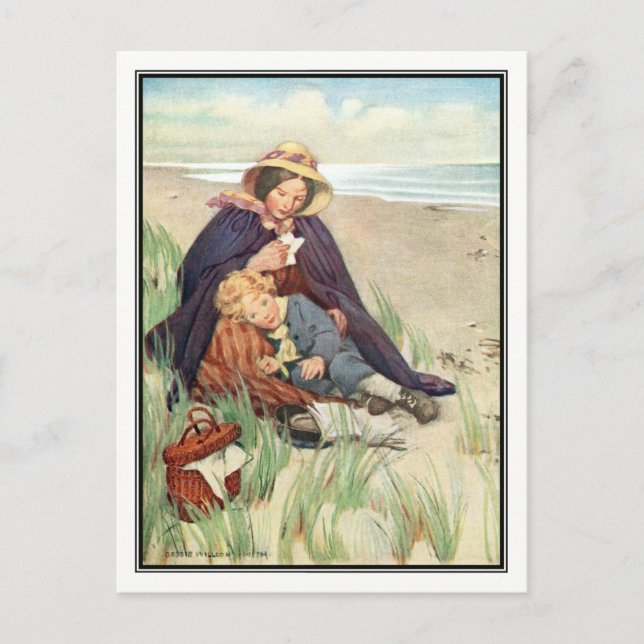 Carte Postale Jessie Willcox Smith - Le bord de mer (Devant)