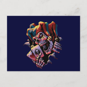 Carte Postale Jester Card Player