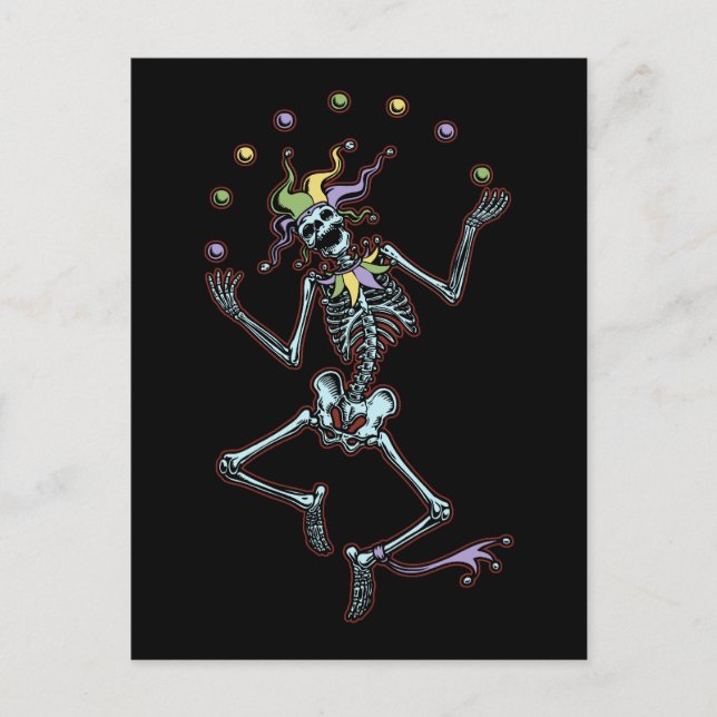 Carte Postale Jester Skeleton (Devant)