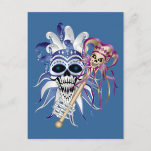 Carte Postale Jester Skull