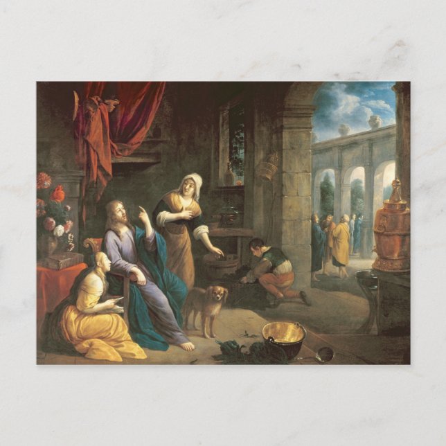 Carte Postale Jésus à la Maison de Martha et Marie (Devant)