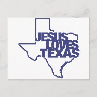Carte Postale Jésus aime le Texas
