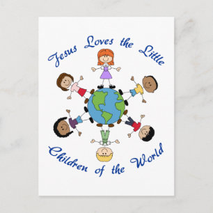 Carte Postale Jésus aime les enfants