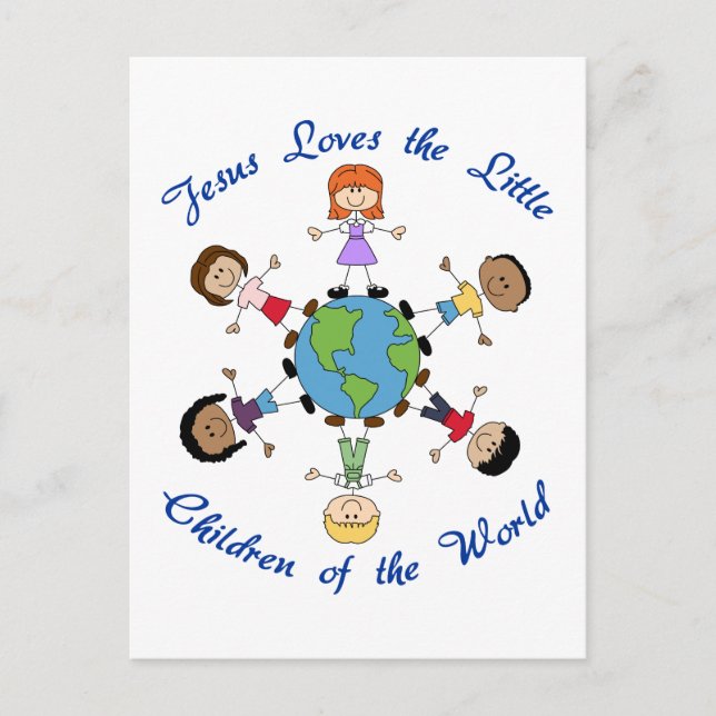 Carte Postale Jésus aime les enfants (Devant)