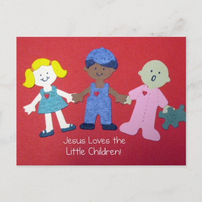 Carte Postale Jésus aime les Petits Enfants ! (Devant)