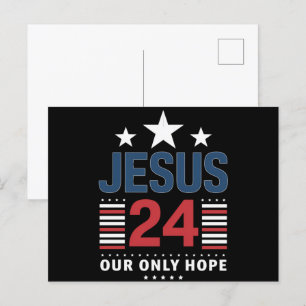 Carte Postale Jésus Christ 2024 Président Élection USA Politique