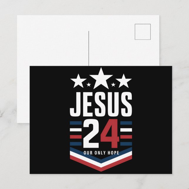 Carte Postale Jésus Christ 2024 Président Élection USA Politique (Devant / Derrière)