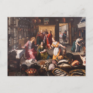 Carte Postale Jésus Christ avec Martha et Marie - Joos Goemaere