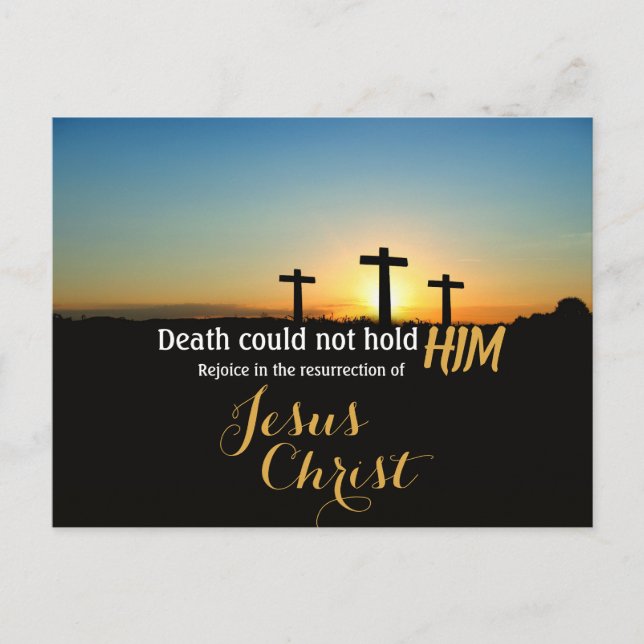Carte Postale Jésus Christ Croix Résurrection Pâques (Devant)