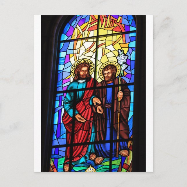 Carte Postale Jésus Christ mon berger vitrail (Devant)