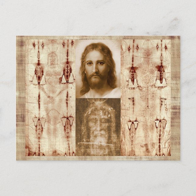 Carte Postale Jésus-Christ Suaire de Turin Saint-Face (Devant)