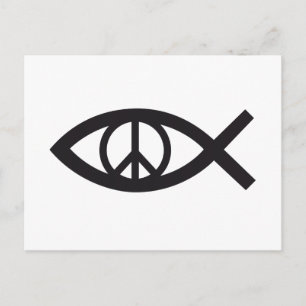 Carte Postale Jésus-Christ, symbole chrétien du poisson, signe d